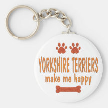 Los terrieres de Yorkshire me hacen feliz Llaveros
