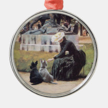 Los terrieres escoceses gozan del parque ornamentos para reyes magos