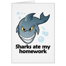 Los tiburones comieron mi preparación tarjeta