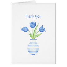 Los tulipanes azules le agradecen cardar felicitaciones
