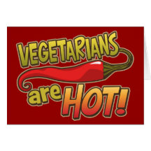 Los vegetarianos son tarjeta de felicitación calie