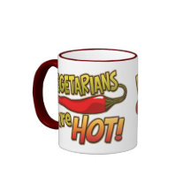 Los vegetarianos son taza caliente del campanero
