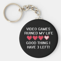 Los videojuegos arruinaron mi estilo de vida 1 llaveros personalizados