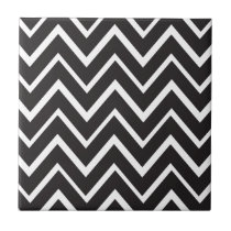 Los zigzags caprichosos negros zigzaguean modelo d azulejos
