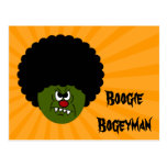 Los zombis van boogie en el disco el Halloween Postal