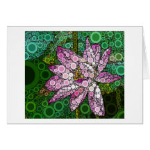 Lotus rosado Mosiac Felicitación