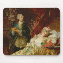 Louis XV y señora Dubarry Alfombrillas De Ratón