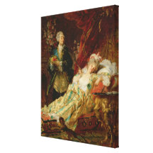Louis XV y señora Dubarry Impresiones En Lienzo Estiradas