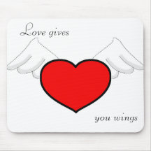 Love gives wings mousemat muismat