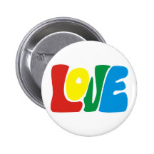 Love Hippie Anstecknadelbuttons