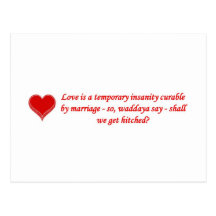 love-is-a-temporary-insanity-curable-by-01 tarjetas postales