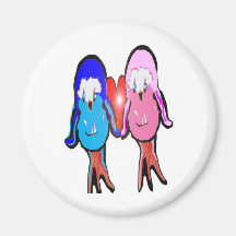 LOVEBIRDS IMÁN PARA FRIGORÍFICO
