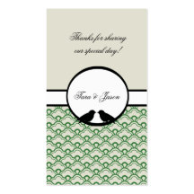 Lovebirds que casan etiquetas del regalo del favor tarjetas de visita