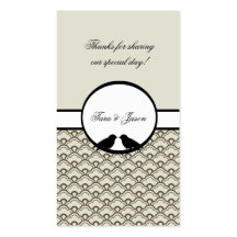 Lovebirds que casan etiquetas del regalo del favor plantillas de tarjetas personales