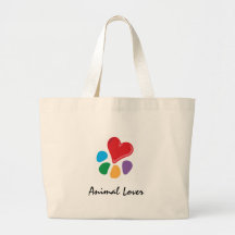 Lover_Heart-Paw animal Bolsas De Mano