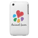 Lover_Heart-Paw animal iPhone 3 Case-Mate Carcasa