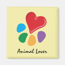 Lover_Heart-Paw animal Imán Para Frigorífico
