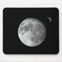 lua de DA del satélite de la tierra Alfombrilla De Ratón