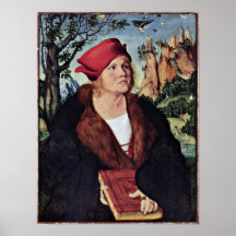 Lucas Cranach (i) - retrato de Rudolph Agricola Poster