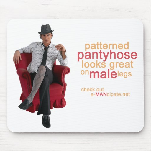 Luce increíble del panty en mis piernas masculinas alfombrillas de raton