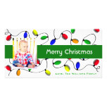Luces coloridas del árbol de navidad tarjetas fotograficas 