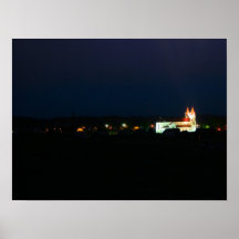 Luces de la iglesia de la ciudad posters