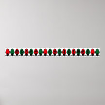 Luces de las Felices Navidad Posters