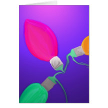 luces del día de fiesta tarjeton
