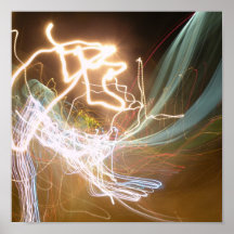 Luces en la noche en la oscuridad impresiones