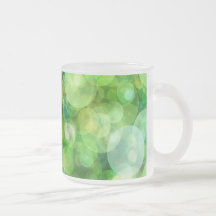 Luces verdes abstractas taza