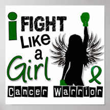 Lucha como un cáncer de hígado del chica 26,2 posters