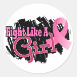 Lucha como un cáncer de pecho del chica 17,8 etiquetas  