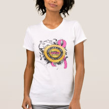 Lucha como un cáncer de pecho del chica 39 camiseta