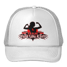 Lucha como un chica - cáncer del equipo de sangre gorras de camionero
