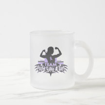 Lucha como un chica - general Cancer del equipo Taza