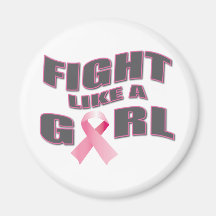 Lucha como una conciencia del cáncer de pecho de l imán para frigorifico
