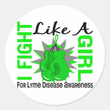 Lucha como una enfermedad de Lyme del chica 8,5 Etiqueta