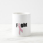 Lucha con la taza rosada de la cinta tazas