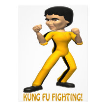 Lucha de Kung Fu Invitacion Personalizada