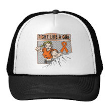 Lucha de la leucemia como un sacador del chica gorras