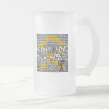 Lucha de la pared de la pintada del cáncer del apé tazas de café