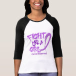 Lucha del cáncer como un chica 5,3 camiseta