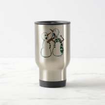 lucha del muñeco de nieve tazas de café