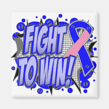 Lucha masculina del cáncer de pecho a ganar imán para frigorífico