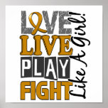 Lucha viva del juego del amor como un cáncer del a poster