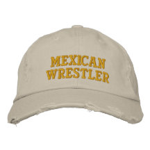 Luchador mexicano gorros bordados