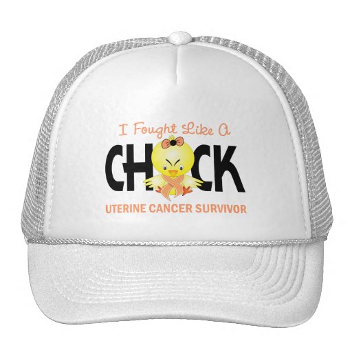 Luché como un superviviente uterino del cáncer del gorros  