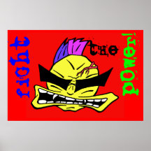 Luche el poster sonriente de la cara del poder