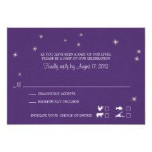 Luciérnagas banales de la tarjeta de RSVP Invitaciones Personales