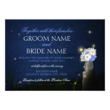 Luciérnagas con la invitación rústica del boda del